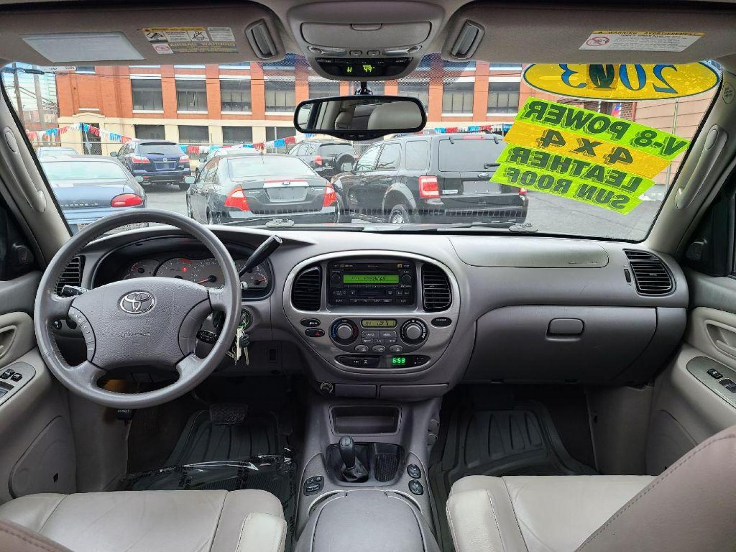 2003 SILVER TOYOTA SEQUOIA LIMITED (5TDBT48A03S) with an 4.7L engine, Automatic transmission, located at 117 North Cameron Street, Harrisburg, PA, 17101, (717) 963-8962, 40.266762, -76.875259 - WE FINANCE!!! Good Credit/ Bad Credit/ No Credit - ALL Trade-Ins Welcomed!!! ***Guaranteed Credit Approval*** APPLY ONLINE or CALL us TODAY ;) Internet Prices and Marketplace Prices are SPECIAL discounted ***CASH DEALS*** Retail Prices are higher. Please call us to discuss your cash and finan - Photo#10