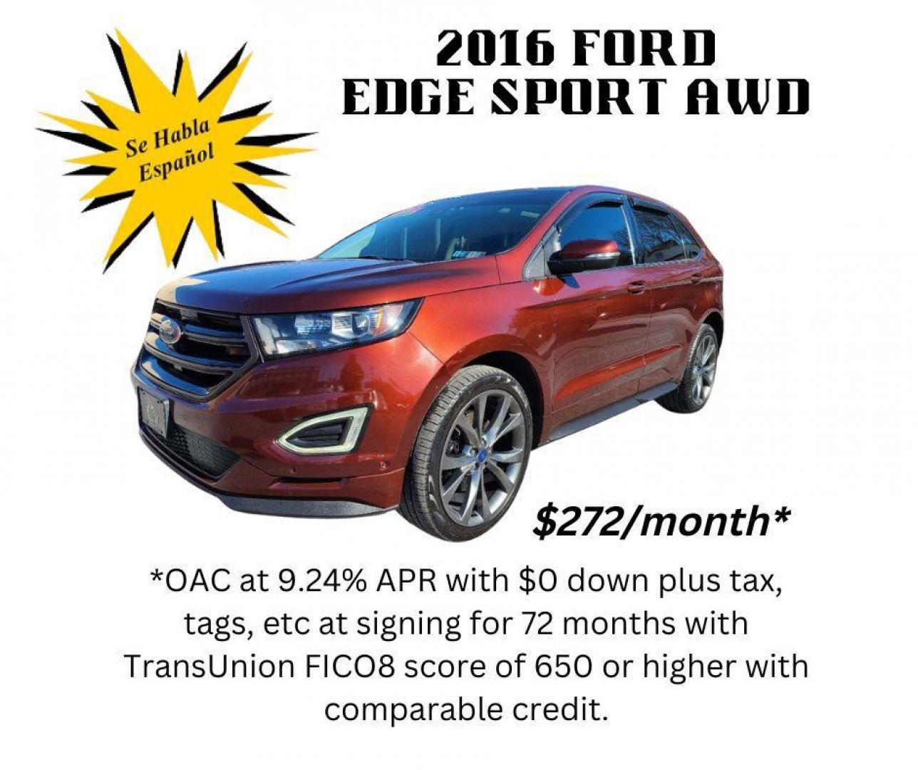 2016 BURGUN FORD EDGE SPORT (2FMPK4AP2GB) with an 2.7L engine, Automatic transmission, located at 7981 Paxton Street, Harrisburg, PA, 17111, (717) 561-2926, 40.261490, -76.749229 - WE FINANCE!!! Good Credit/ Bad Credit/ No Credit - ALL Trade-Ins Welcomed!!! ***Guaranteed Credit Approval*** APPLY ONLINE or CALL us TODAY ;) Internet Prices and Marketplace Prices are SPECIAL discounted ***CASH DEALS*** Retail Prices are higher. Please call us to discuss your cash and finan - Photo#15